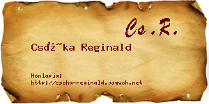 Csóka Reginald névjegykártya
